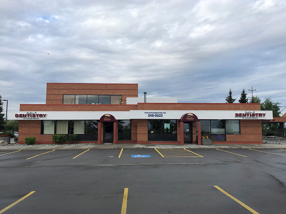 Patient-Comfort-2-min Outside of building at Excellence in Dentistry in Anchorage